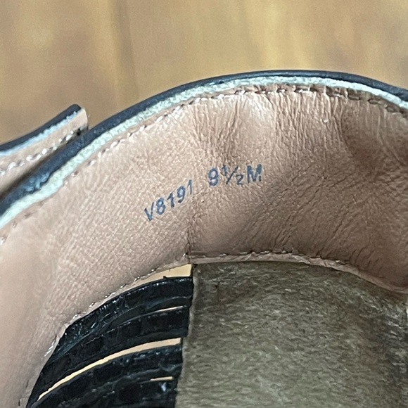 Rachel Zoe Black platform stilettos with snakeskin details size 9.5 - Picture 14 of 14